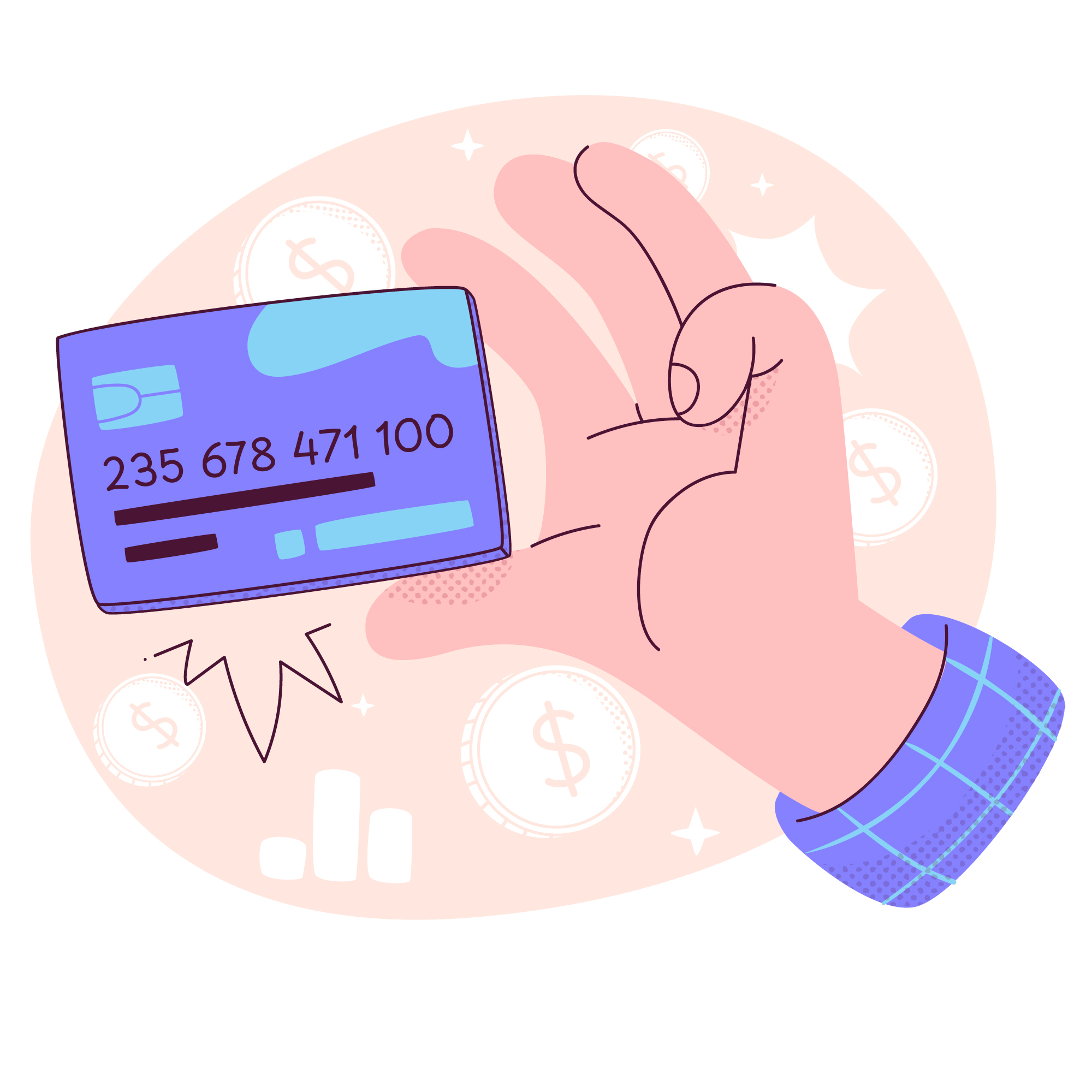 Resenär som betalar med kort